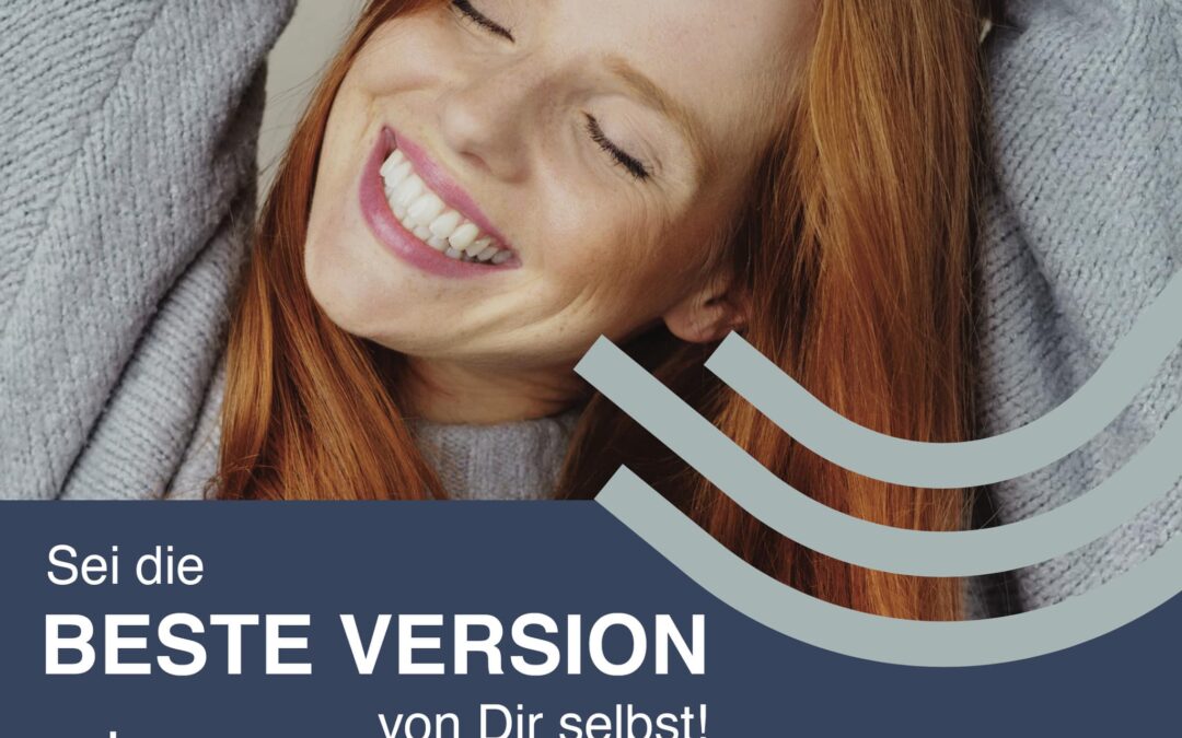 kosmetik-studio-carola-kiesel-stuttgart-beauty-balance - lächelndes Mädchen und Text: Sei die beste Version von dir selbst. Jetpeel Behandlung im Kosmetikstudio Beauty Balance in Stuttgart
