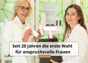 Kosmetikerin Carola Kiesel mit Kundin